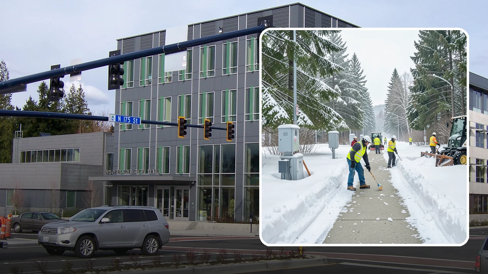Utility Access Clearing in Shoreline, King County, WA - We clear snow from utility panels, meters, shutoffs, and vaults so crews can reach critical systems in any Western Washington...