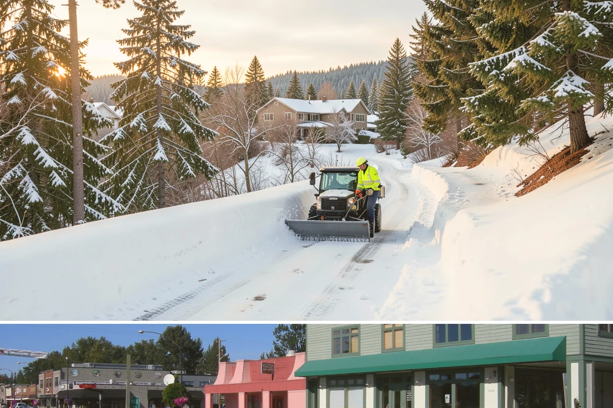 Utility Access Clearing in Snoqualmie, King County, WA - Maintained after each snowfall throughout the winter season so critical access is never blocked.
