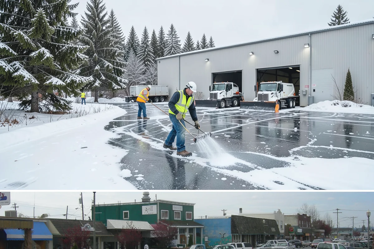 Utility Access Clearing in Stanwood, Snohomish County, WA - Maintained after each snowfall throughout the winter season so critical access is never blocked.