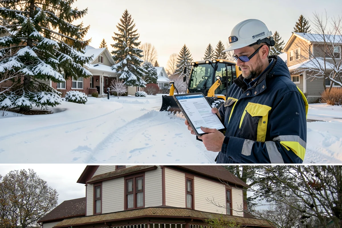 Utility Access Clearing in Sumner, Pierce County, WA - Maintained after each snowfall throughout the winter season so critical access is never blocked.