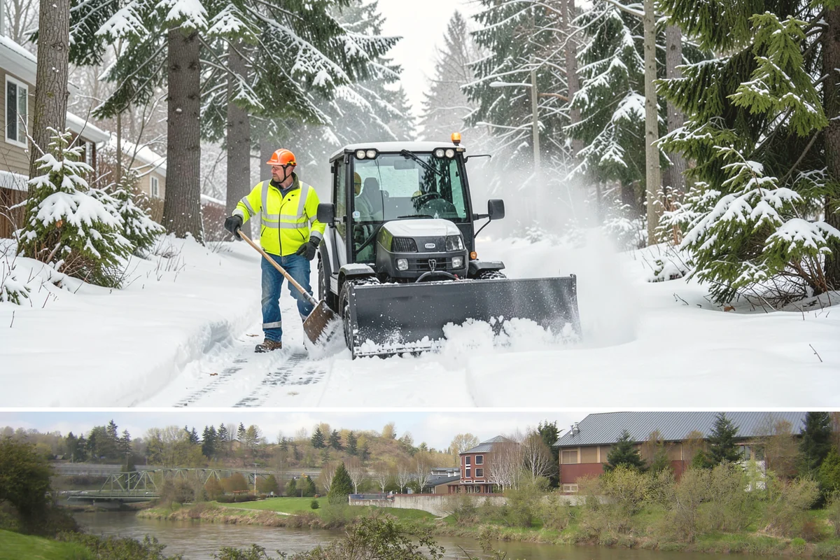 Utility Access Clearing in Tukwila, King County, WA - Maintained after each snowfall throughout the winter season so critical access is never blocked.