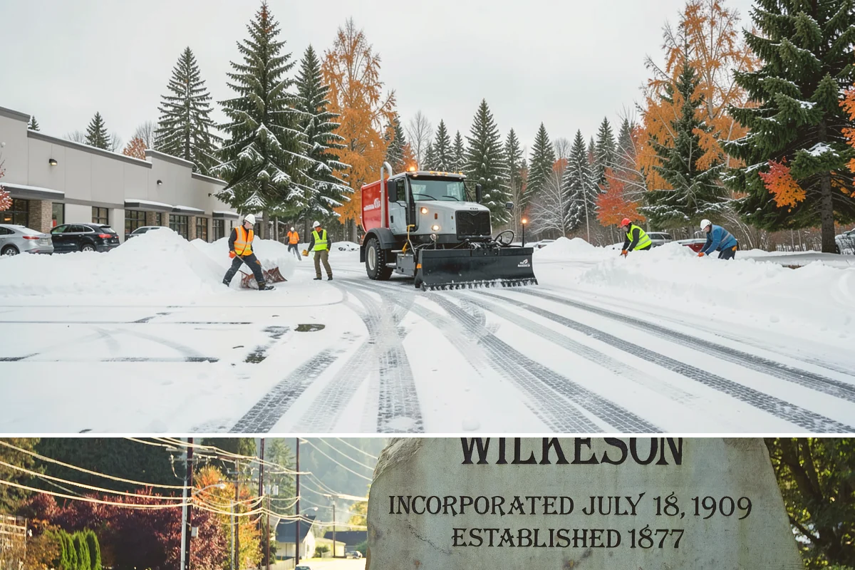 Utility Access Clearing in Wilkeson, Pierce County, WA - Maintained after each snowfall throughout the winter season so critical access is never blocked.
