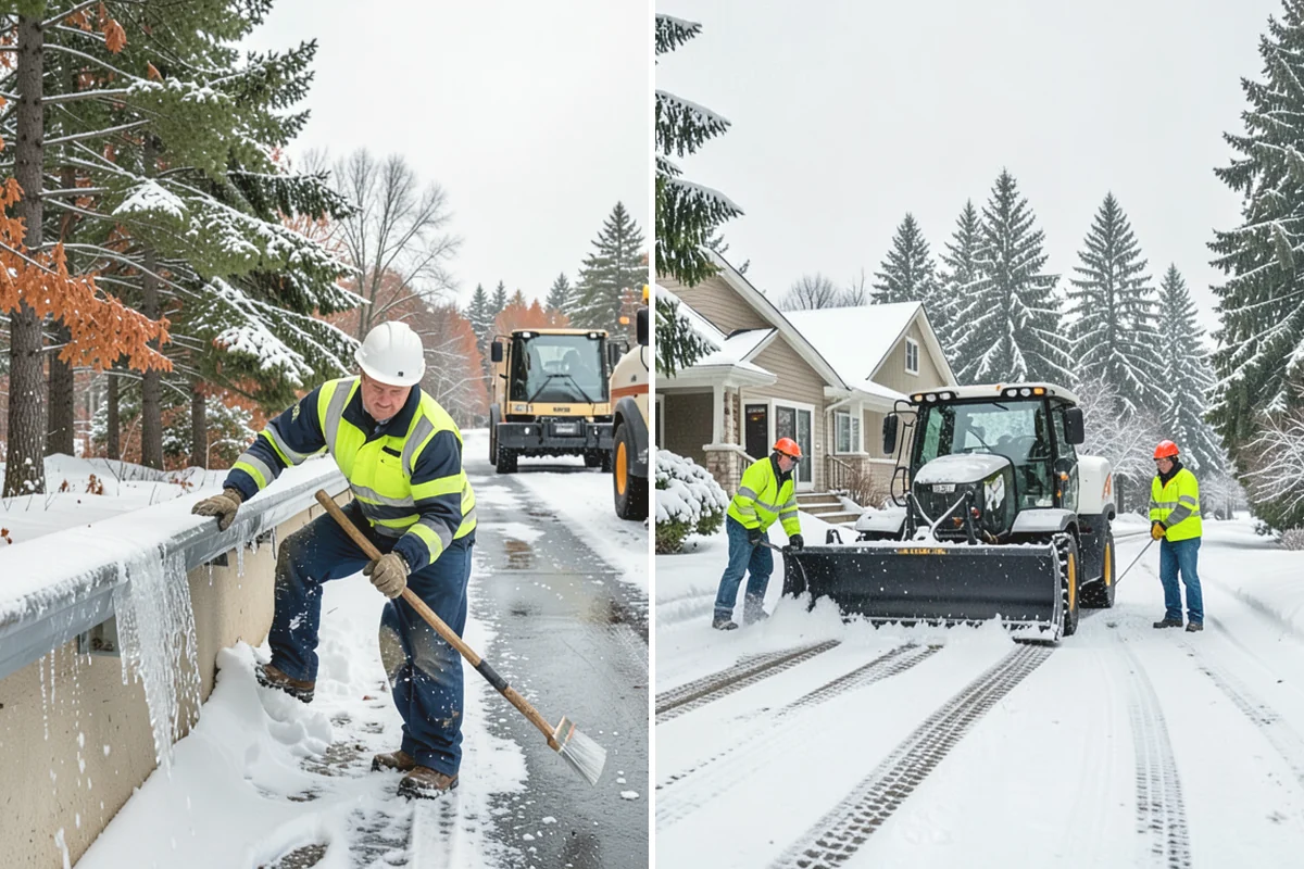 UTV Snow Plowing in Anacortes, Skagit County, WA - Assess the site's access points and snow volume