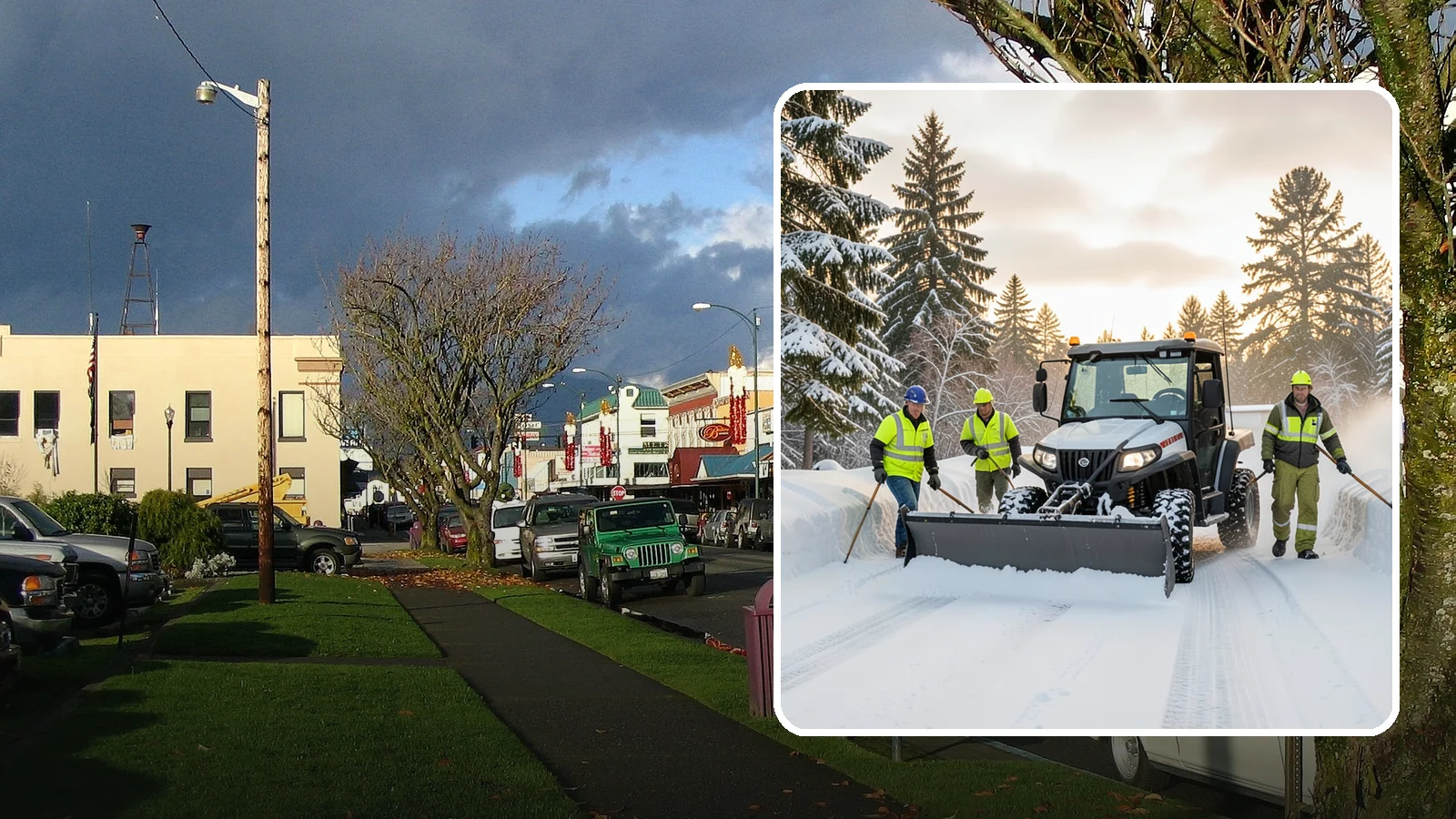 UTV Snow Plowing in Arlington, Snohomish County, WA - Our UTV plow units combine maneuverability with more pushing power for medium-sized properties and complexes.