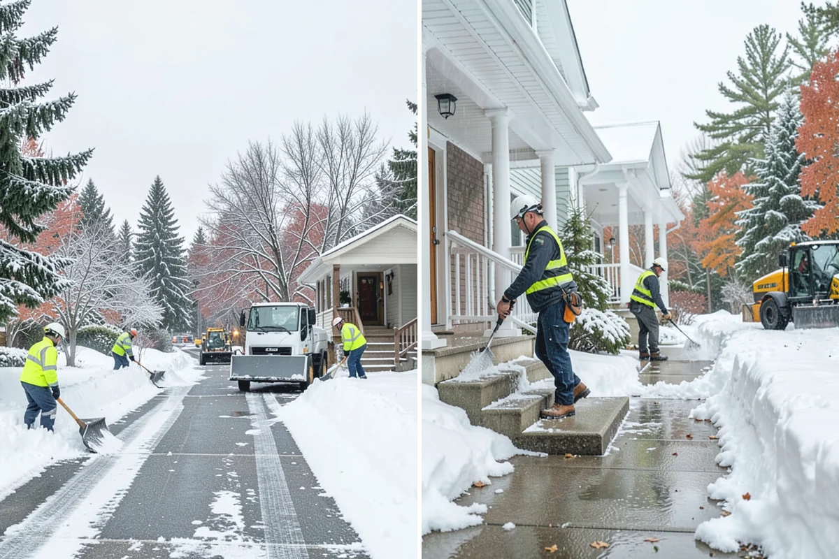 UTV Snow Plowing in Auburn, King County, WA - Assess the site's access points and snow volume