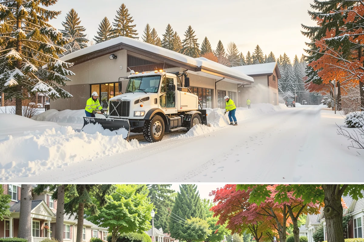 UTV Snow Plowing in Beaux Arts Village, King County, WA - UTV plowing is in steady demand across the core snow months of December through February.