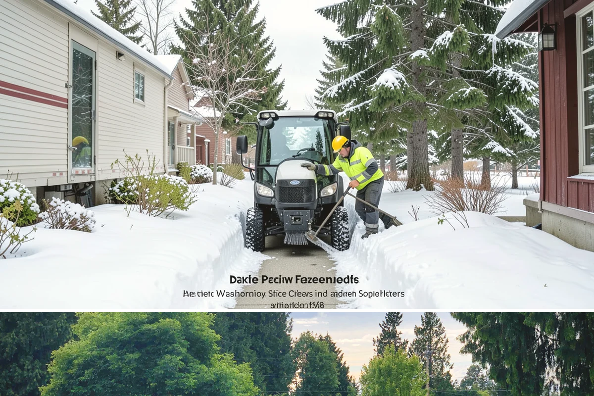 UTV Snow Plowing in Bonney Lake, Pierce County, WA - UTV plowing is in steady demand across the core snow months of December through February.