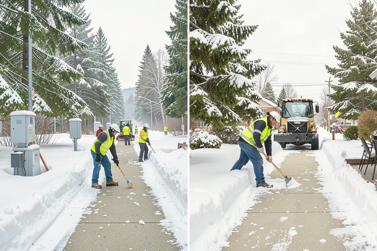 UTV Snow Plowing in Bothell, King County, WA - Assess the site's access points and snow volume
