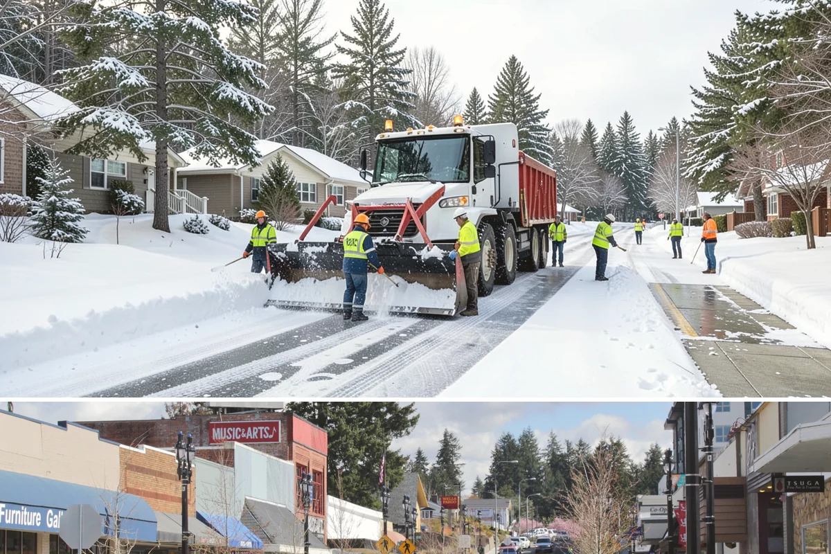 UTV Snow Plowing in Bothell, King County, WA - UTV plowing is in steady demand across the core snow months of December through February.