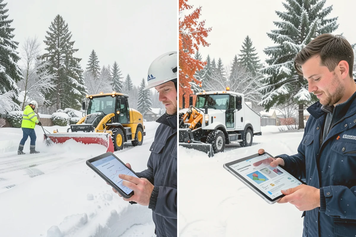 UTV Snow Plowing in Brier, Snohomish County, WA - Assess the site's access points and snow volume