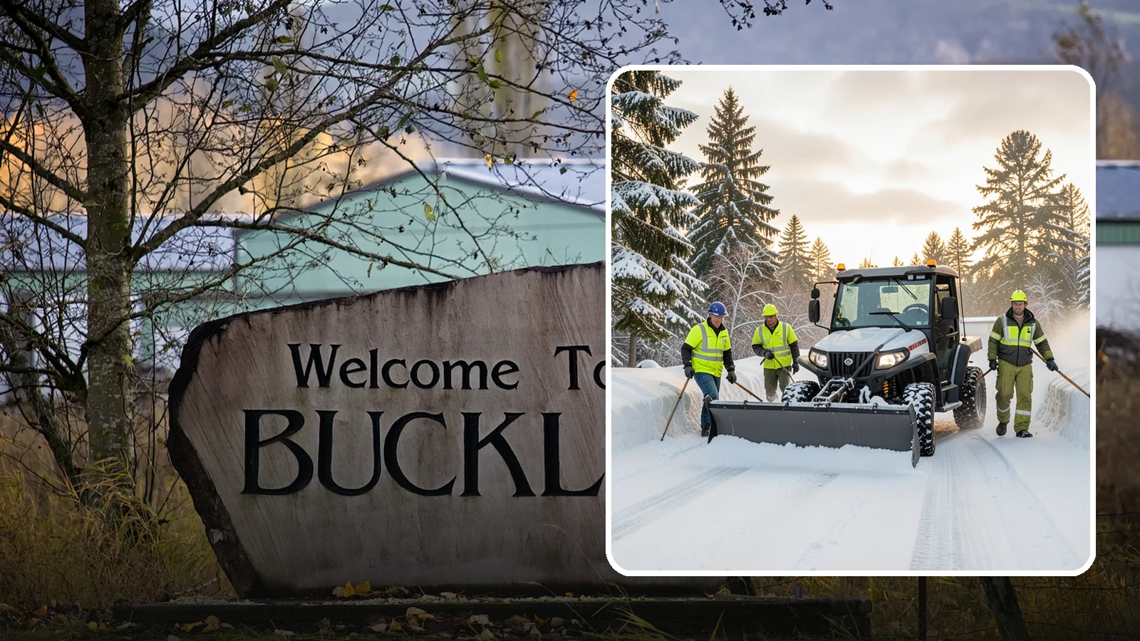 UTV Snow Plowing in Buckley, Pierce County, WA - Our UTV plow units combine maneuverability with more pushing power for medium-sized properties and complexes.