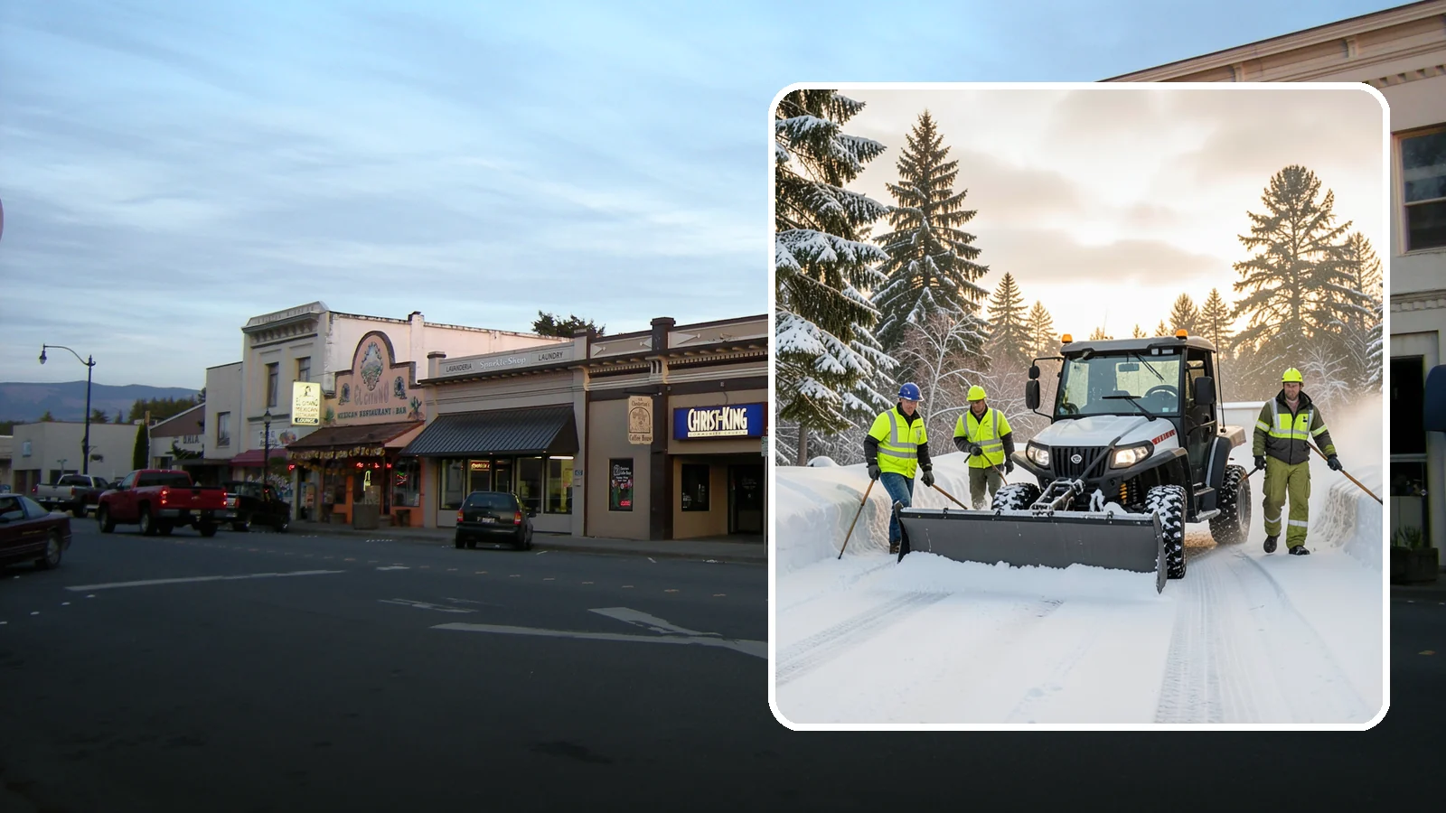 UTV Snow Plowing in Burlington, Skagit County, WA - Our UTV plow units combine maneuverability with more pushing power for medium-sized properties and complexes.