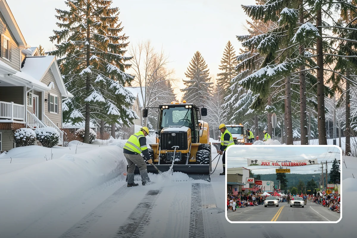 UTV Snow Plowing in Carnation, King County, WA - More pushing power than an ATV