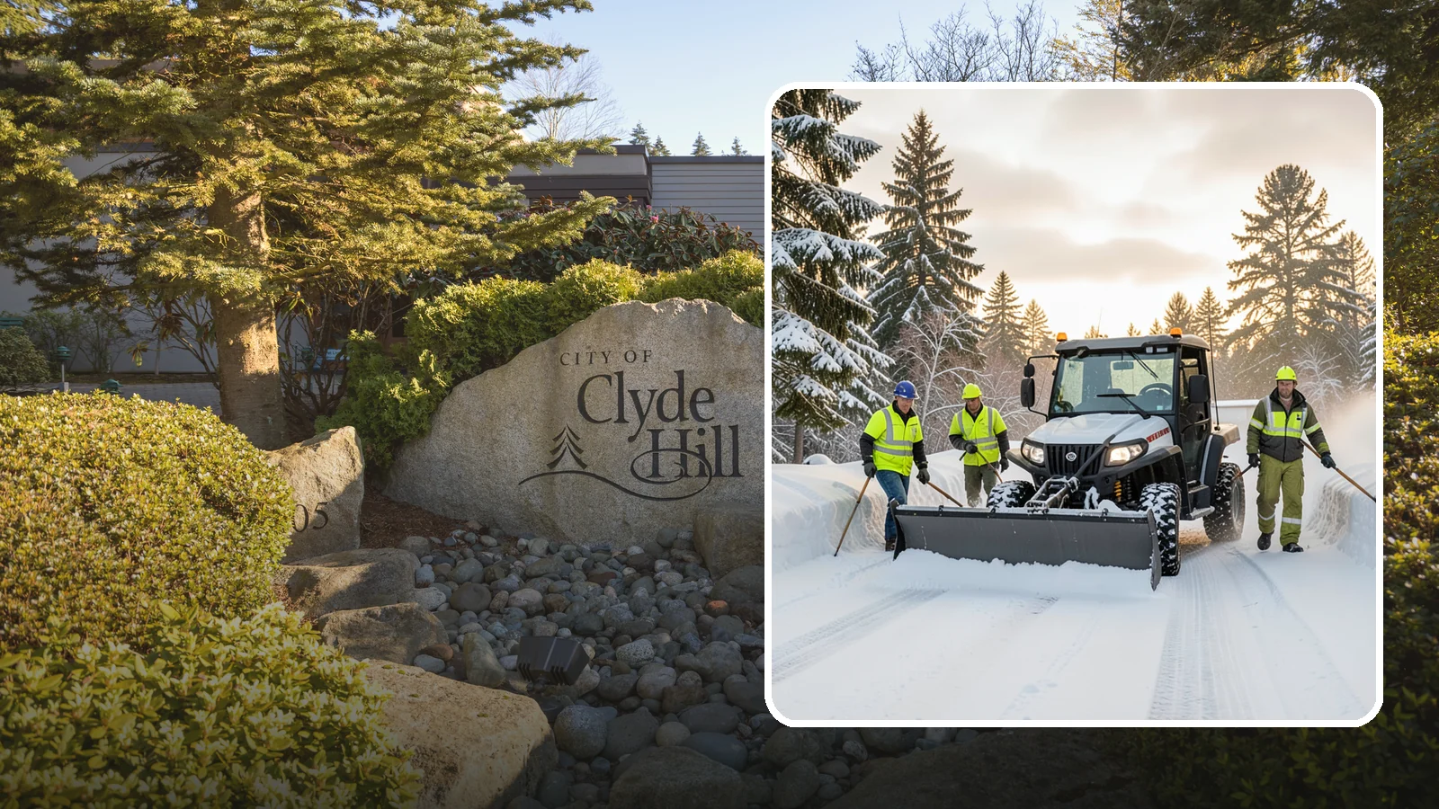 UTV Snow Plowing in Clyde Hill, King County, WA - Our UTV plow units combine maneuverability with more pushing power for medium-sized properties and complexes.