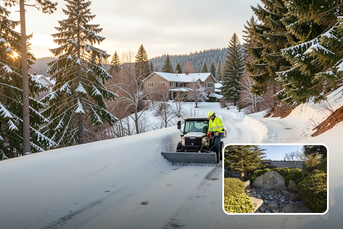 UTV Snow Plowing in Clyde Hill, King County, WA - More pushing power than an ATV