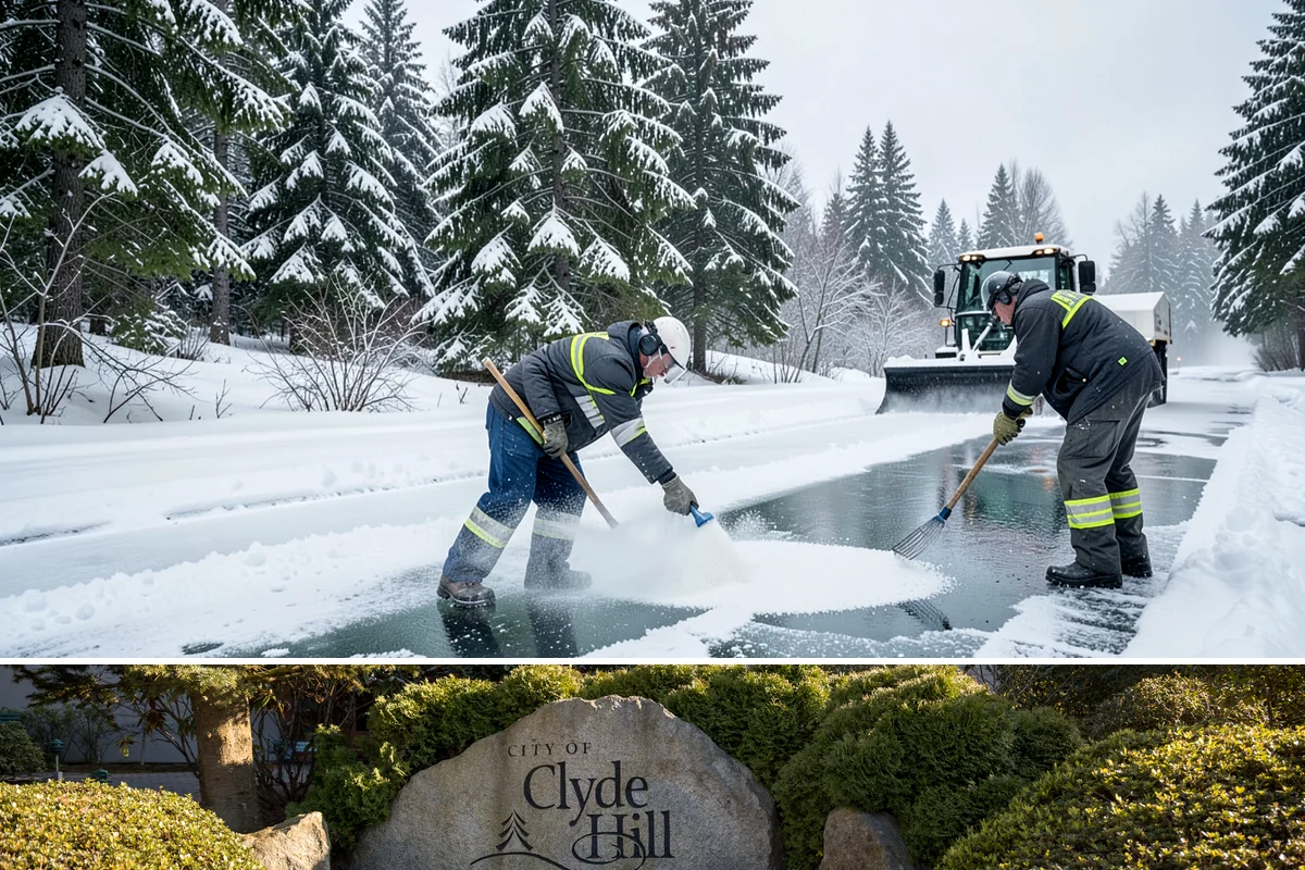 UTV Snow Plowing in Clyde Hill, King County, WA - UTV plowing is in steady demand across the core snow months of December through February.