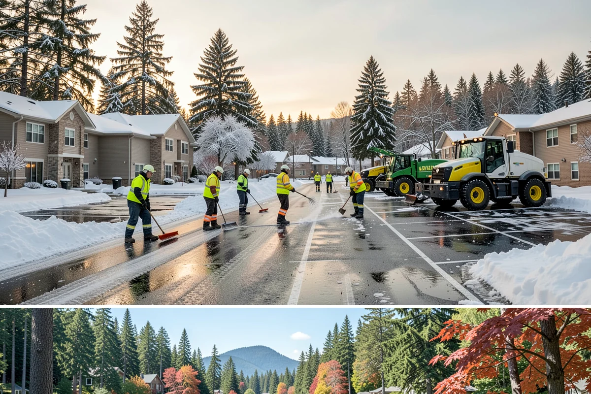 UTV Snow Plowing in Covington, King County, WA - UTV plowing is in steady demand across the core snow months of December through February.