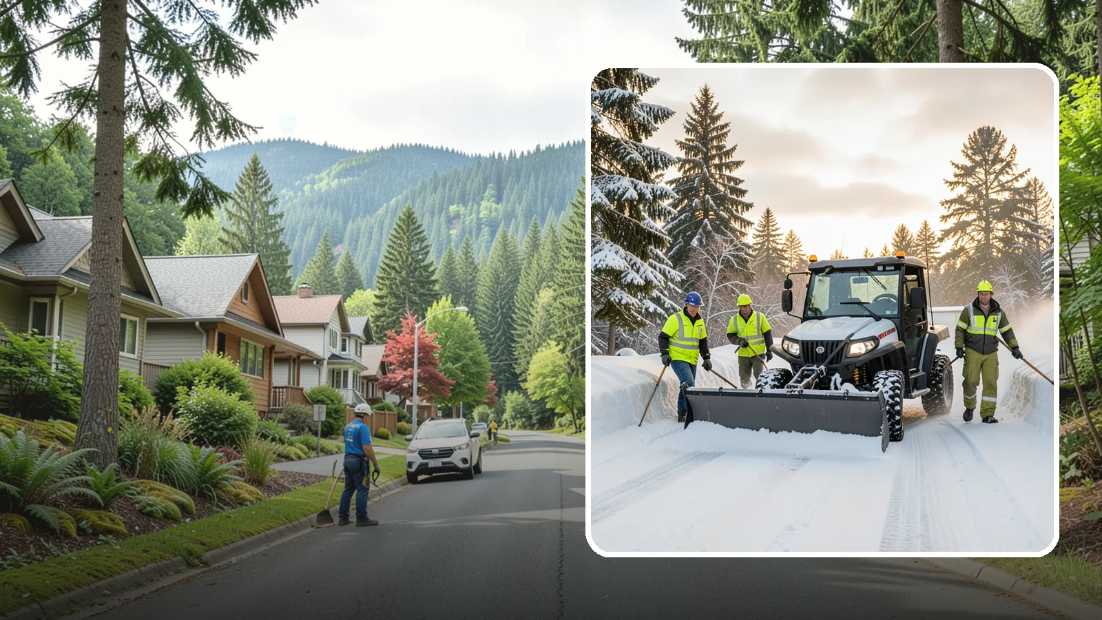 UTV Snow Plowing in Darrington, Snohomish County, WA - Our UTV plow units combine maneuverability with more pushing power for medium-sized properties and complexes.