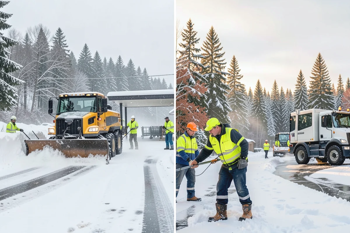UTV Snow Plowing in Des Moines, King County, WA - Assess the site's access points and snow volume