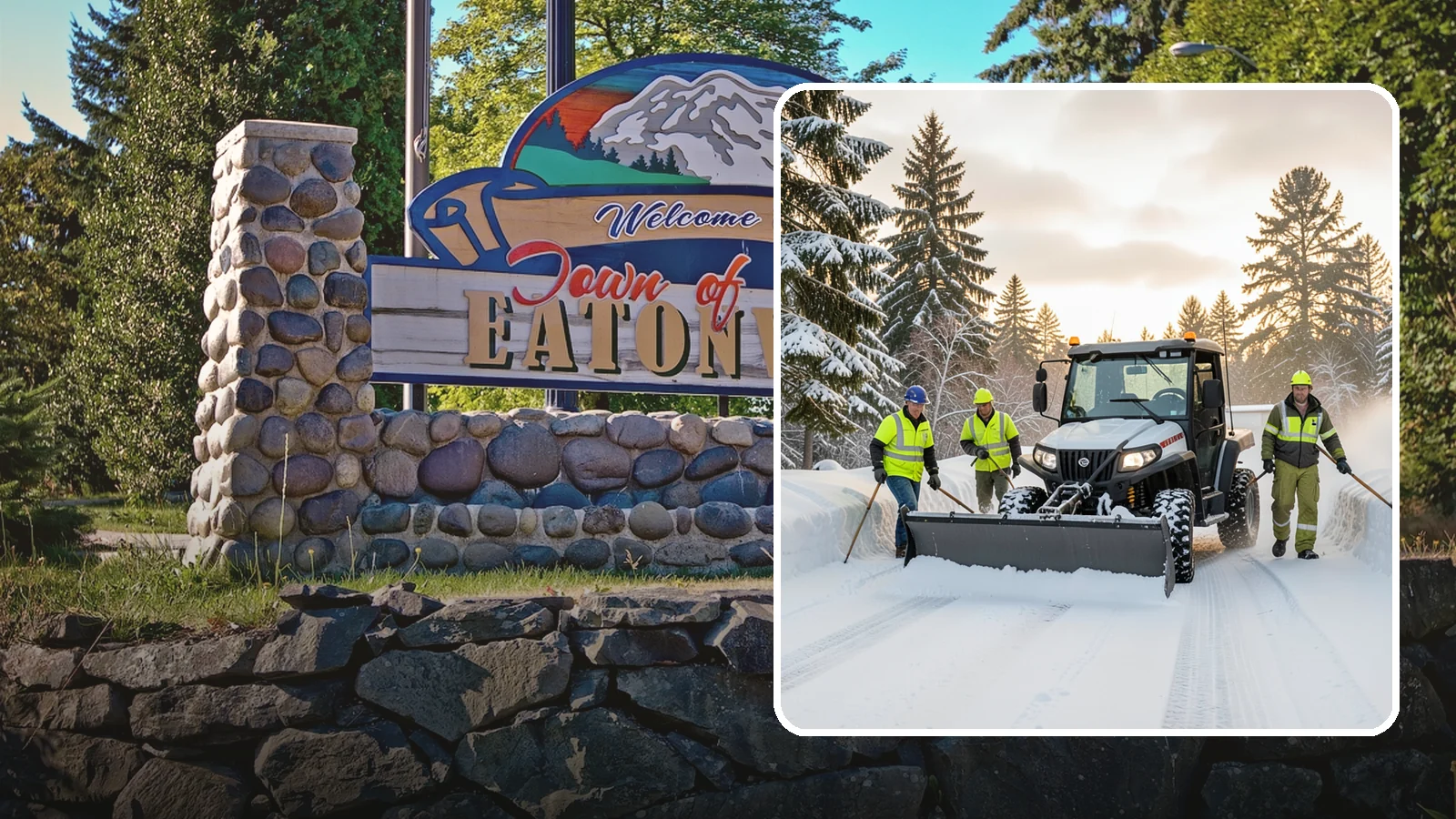 UTV Snow Plowing in Eatonville, Pierce County, WA - Our UTV plow units combine maneuverability with more pushing power for medium-sized properties and complexes.