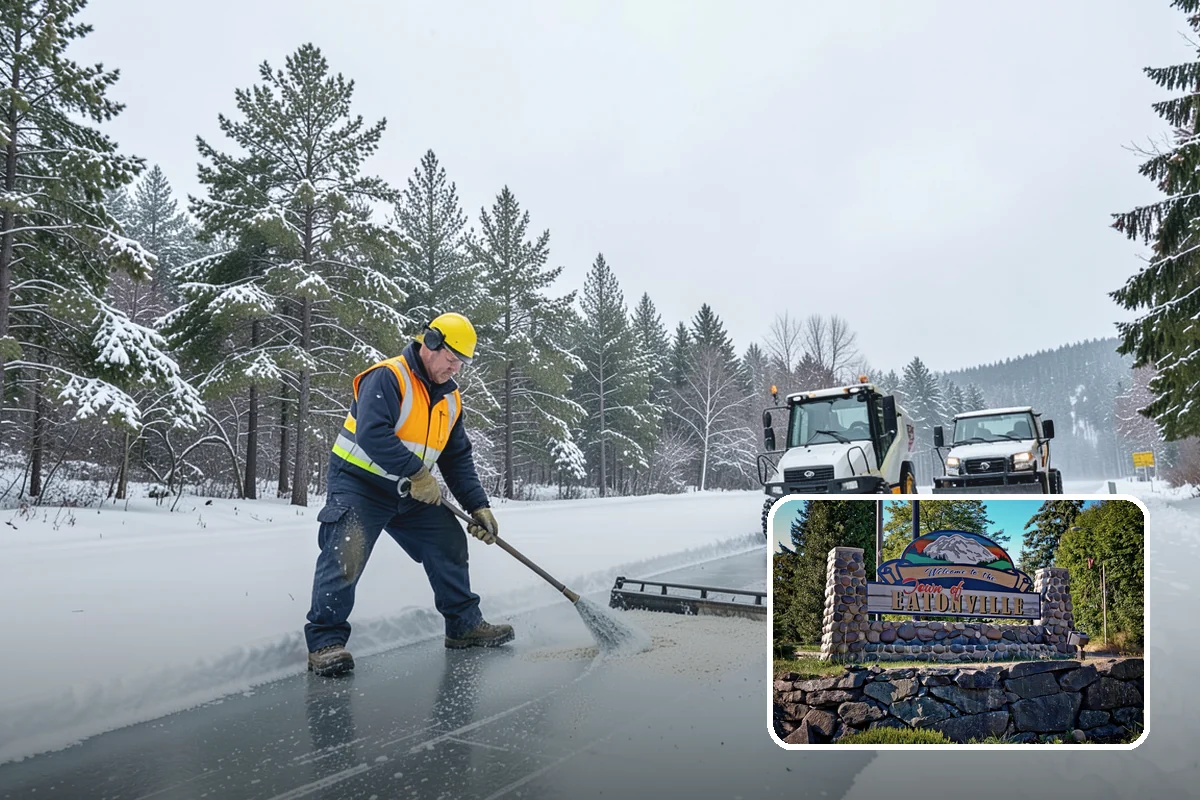 UTV Snow Plowing in Eatonville, Pierce County, WA - More pushing power than an ATV