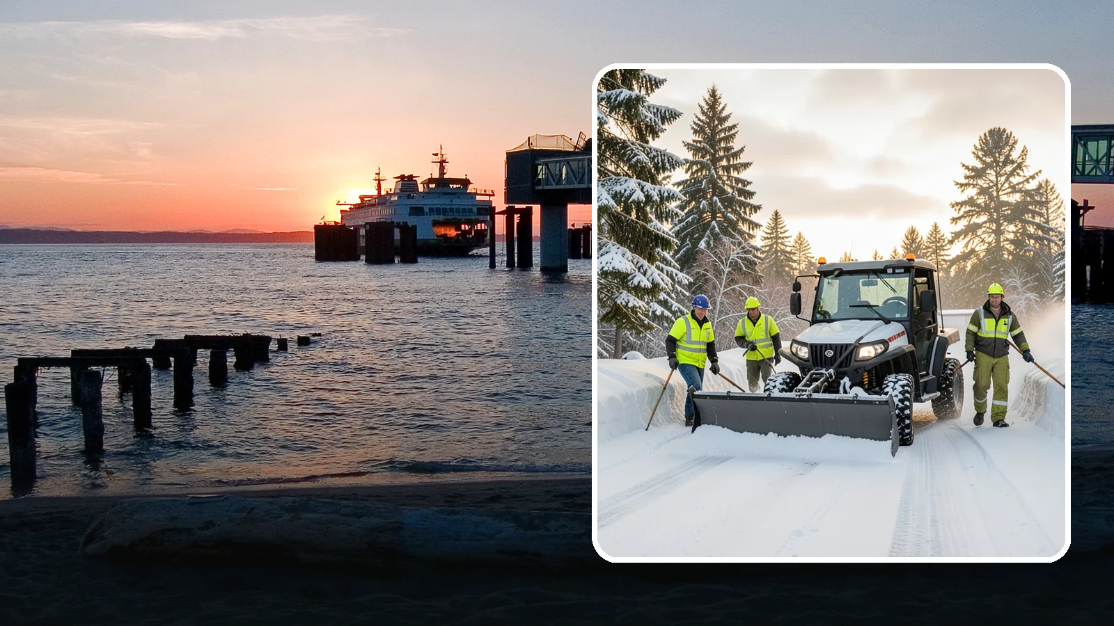 UTV Snow Plowing in Edmonds, Snohomish County, WA - Our UTV plow units combine maneuverability with more pushing power for medium-sized properties and complexes.