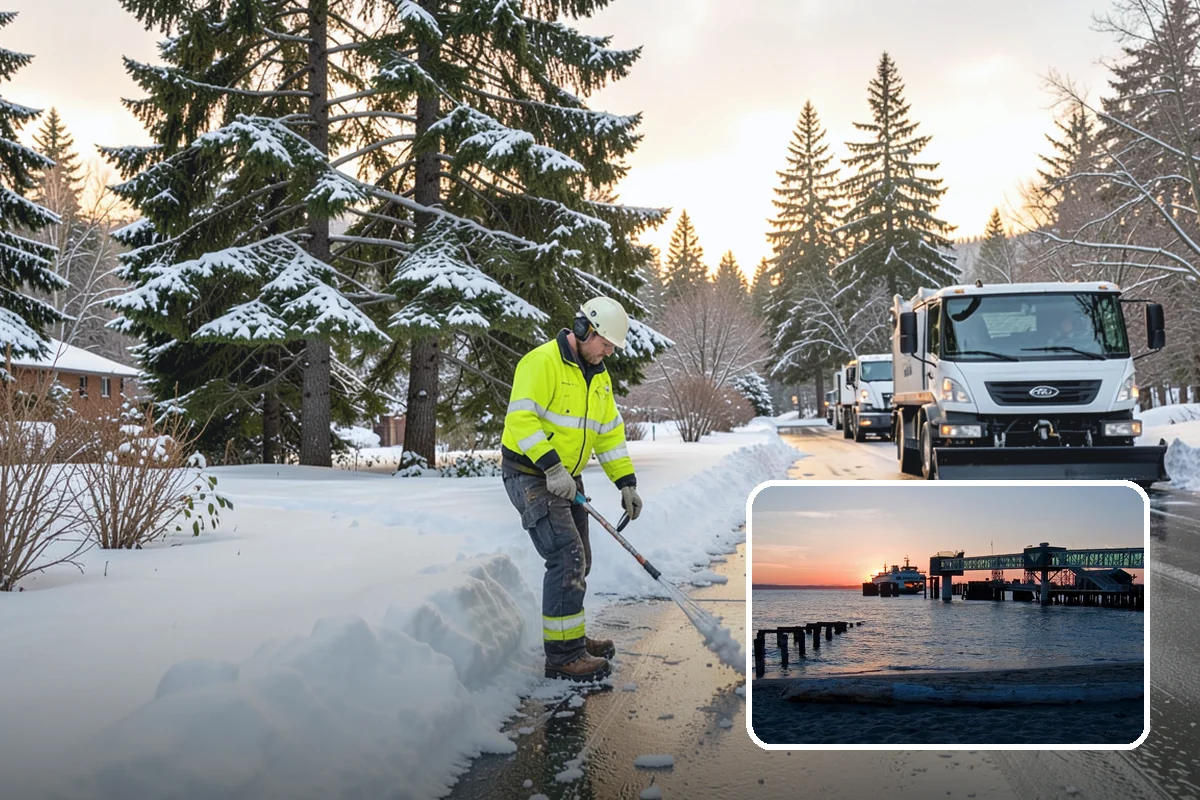 UTV Snow Plowing in Edmonds, Snohomish County, WA - More pushing power than an ATV