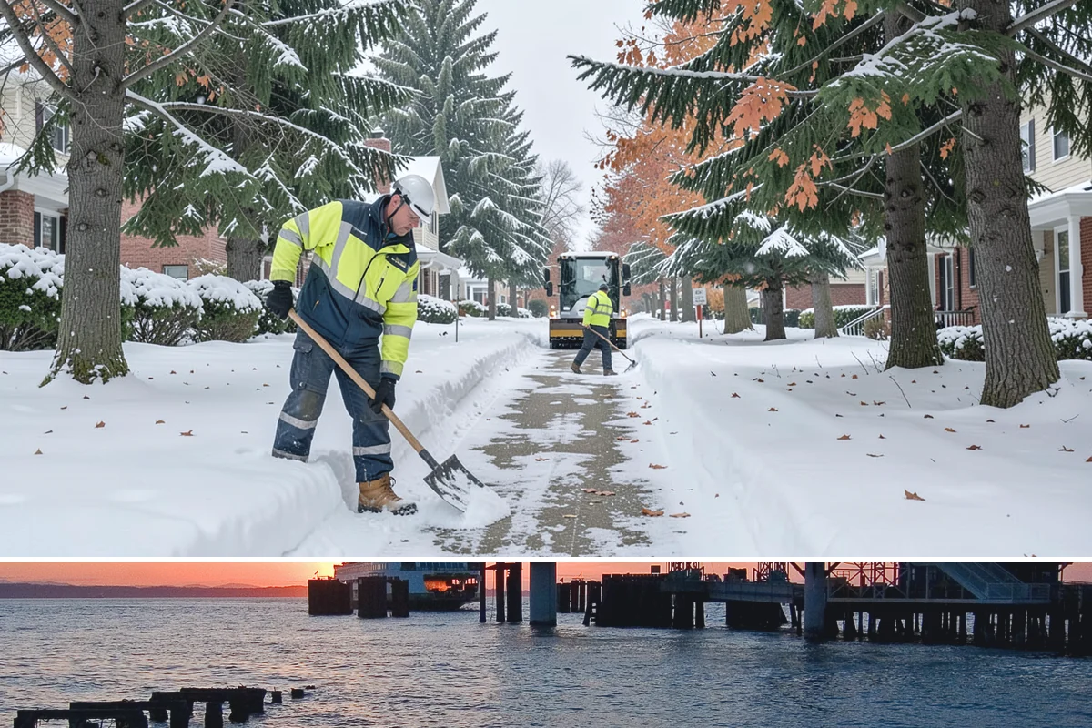 UTV Snow Plowing in Edmonds, Snohomish County, WA - UTV plowing is in steady demand across the core snow months of December through February.