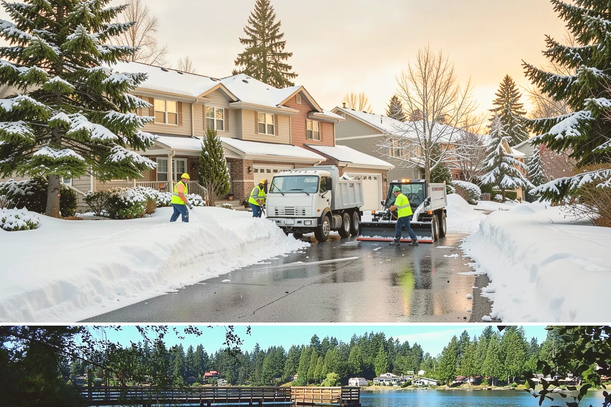 UTV Snow Plowing in Federal Way, King County, WA - UTV plowing is in steady demand across the core snow months of December through February.