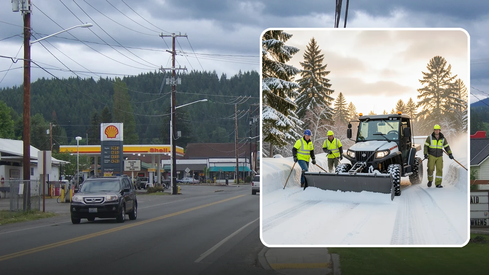 UTV Snow Plowing in Granite Falls, Snohomish County, WA - Our UTV plow units combine maneuverability with more pushing power for medium-sized properties and complexes.