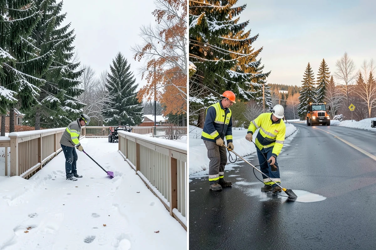 UTV Snow Plowing in Hunts Point, King County, WA - Assess the site's access points and snow volume