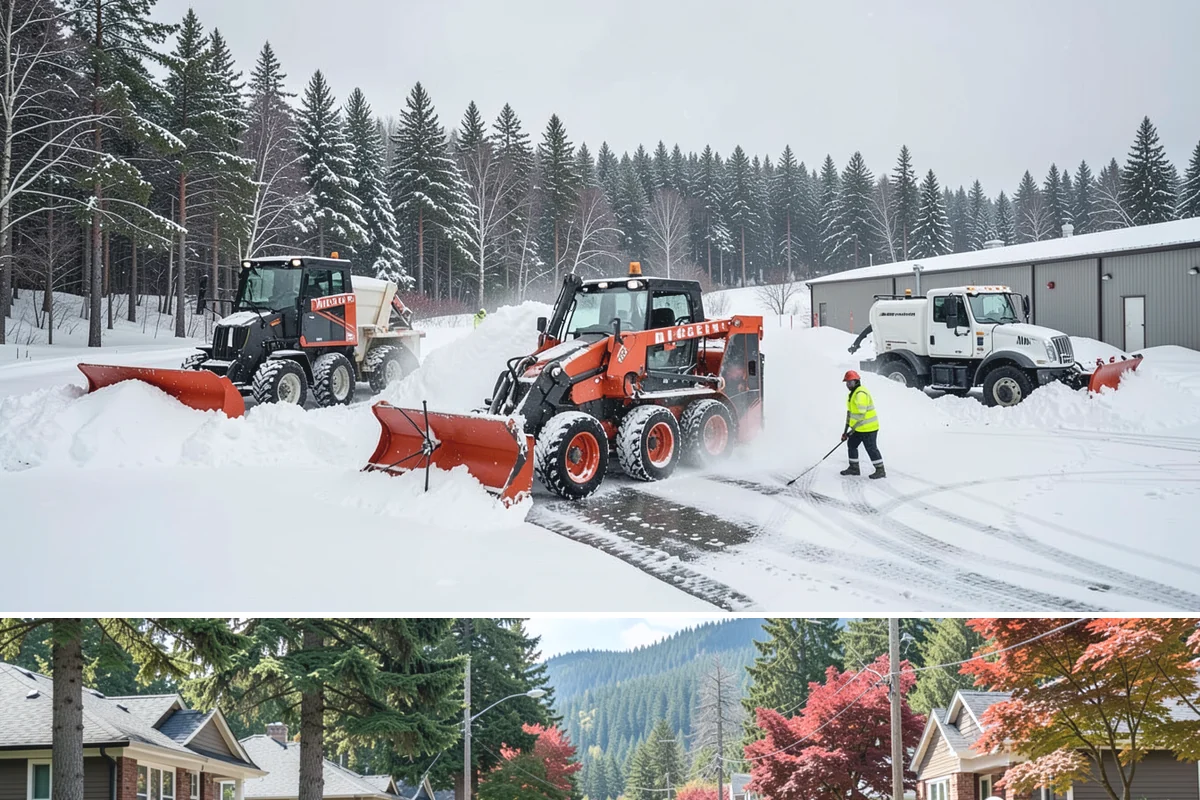 UTV Snow Plowing in Hunts Point, King County, WA - UTV plowing is in steady demand across the core snow months of December through February.