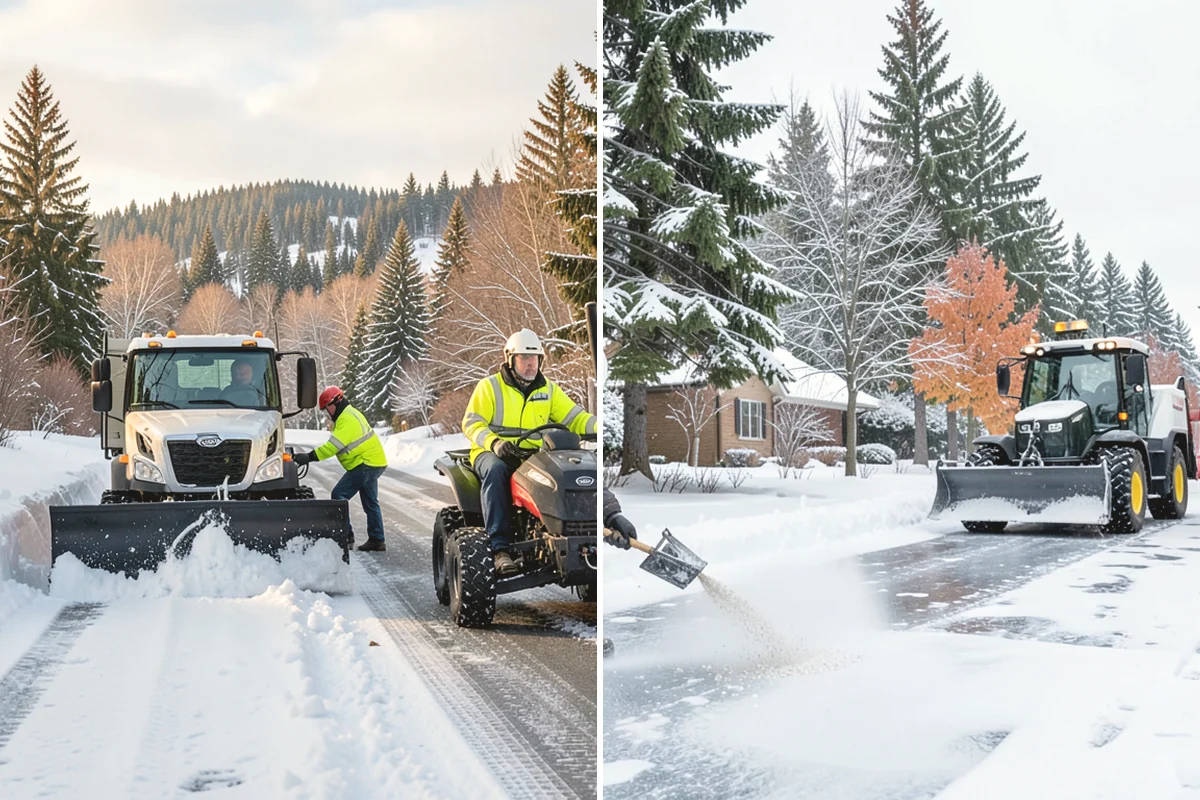 UTV Snow Plowing in Issaquah, King County, WA - Assess the site's access points and snow volume