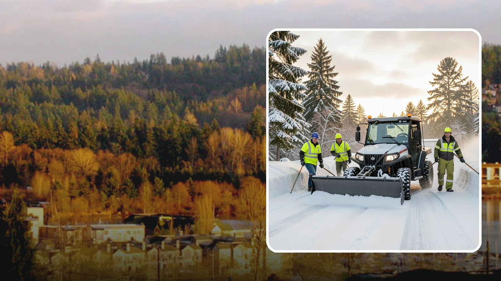 UTV Snow Plowing in Kenmore, King County, WA - Our UTV plow units combine maneuverability with more pushing power for medium-sized properties and complexes.