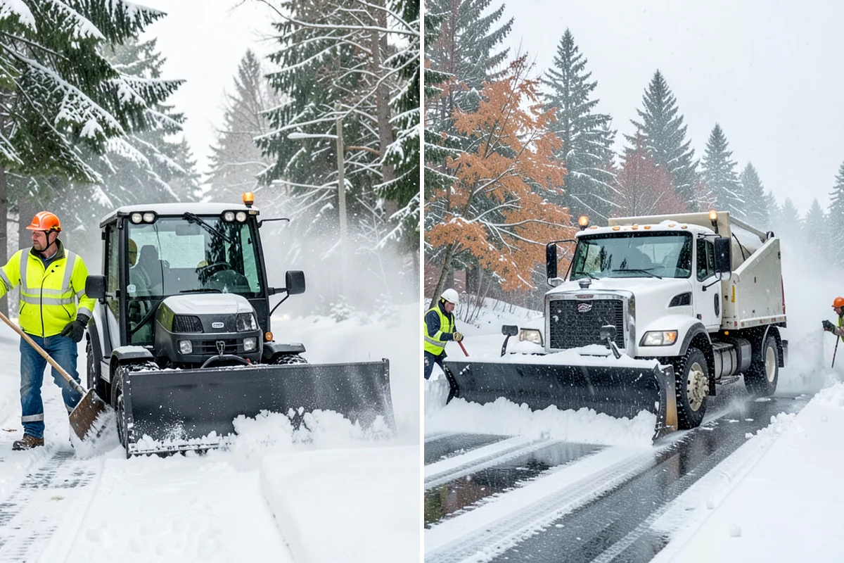 UTV Snow Plowing in Kenmore, King County, WA - Assess the site's access points and snow volume