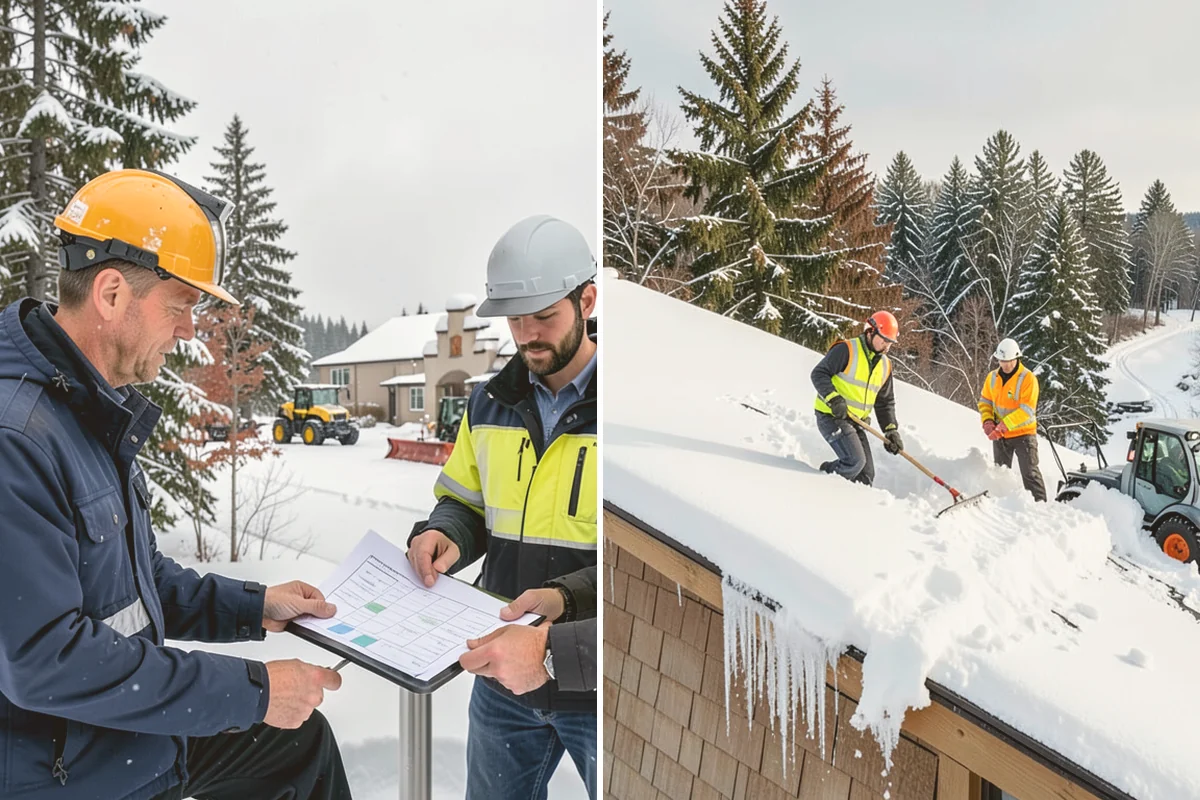 UTV Snow Plowing in Kent, King County, WA - Assess the site's access points and snow volume