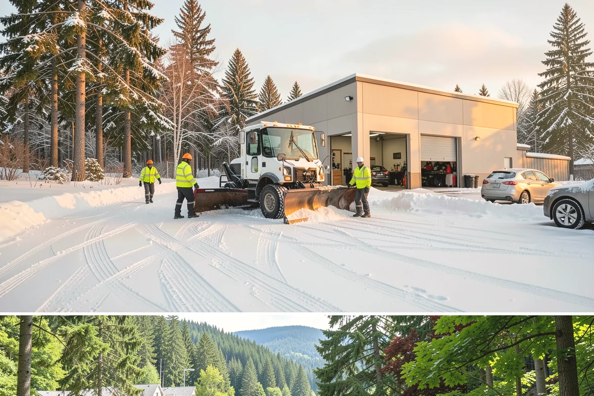 UTV Snow Plowing in Lake Forest Park, King County, WA - UTV plowing is in steady demand across the core snow months of December through February.