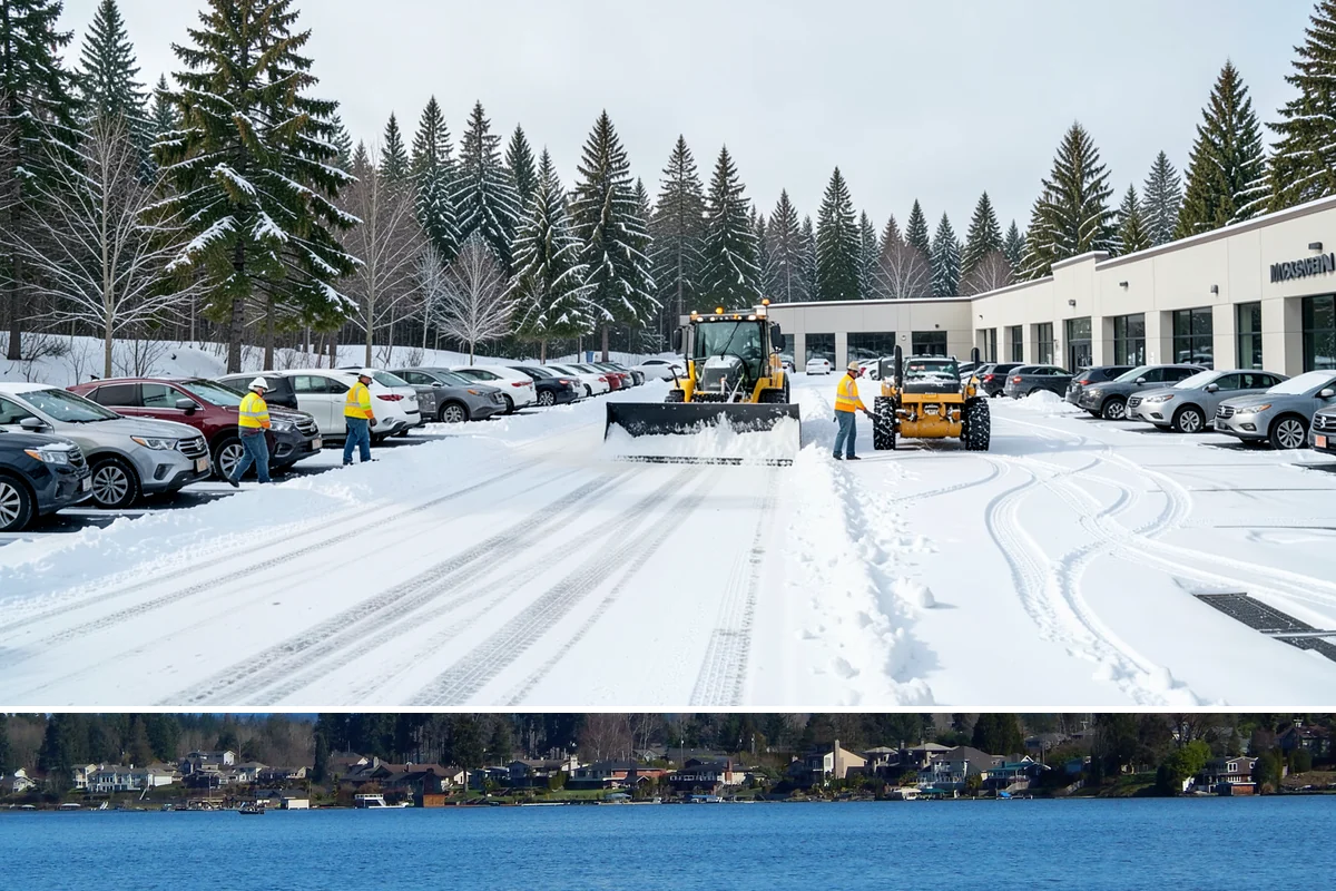 UTV Snow Plowing in Lake Stevens, Snohomish County, WA - UTV plowing is in steady demand across the core snow months of December through February.