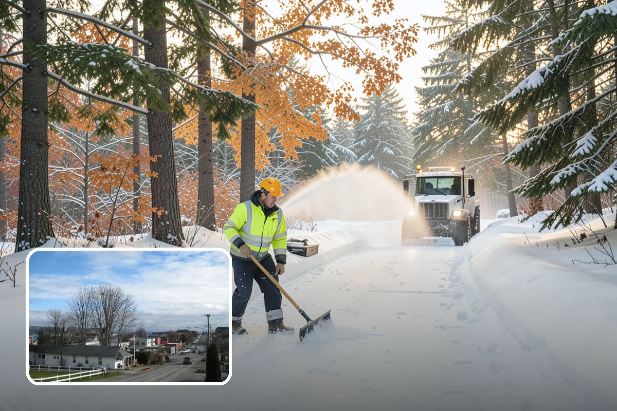 UTV Snow Plowing in Langley, Island County, WA - More pushing power than an ATV