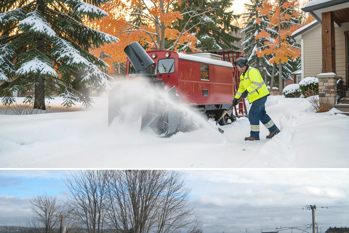 UTV Snow Plowing in Langley, Island County, WA - UTV plowing is in steady demand across the core snow months of December through February.