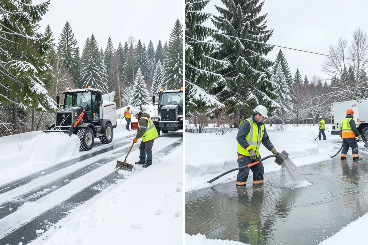 UTV Snow Plowing in Marysville, Snohomish County, WA - Assess the site's access points and snow volume