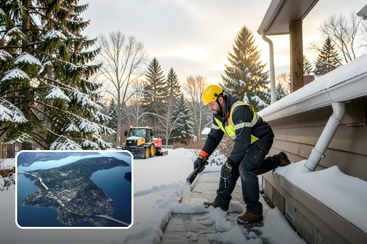 UTV Snow Plowing in Mercer Island, King County, WA - More pushing power than an ATV