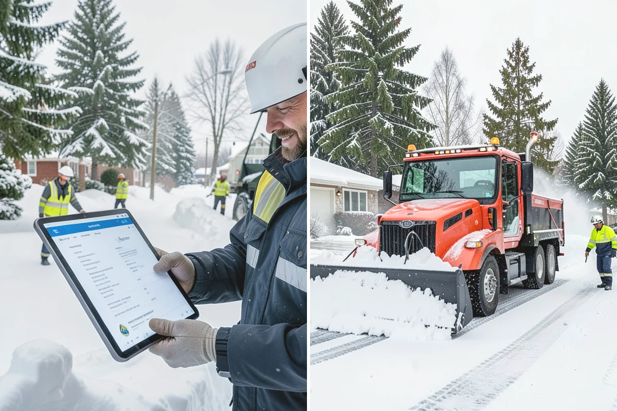 UTV Snow Plowing in Mercer Island, King County, WA - Assess the site's access points and snow volume