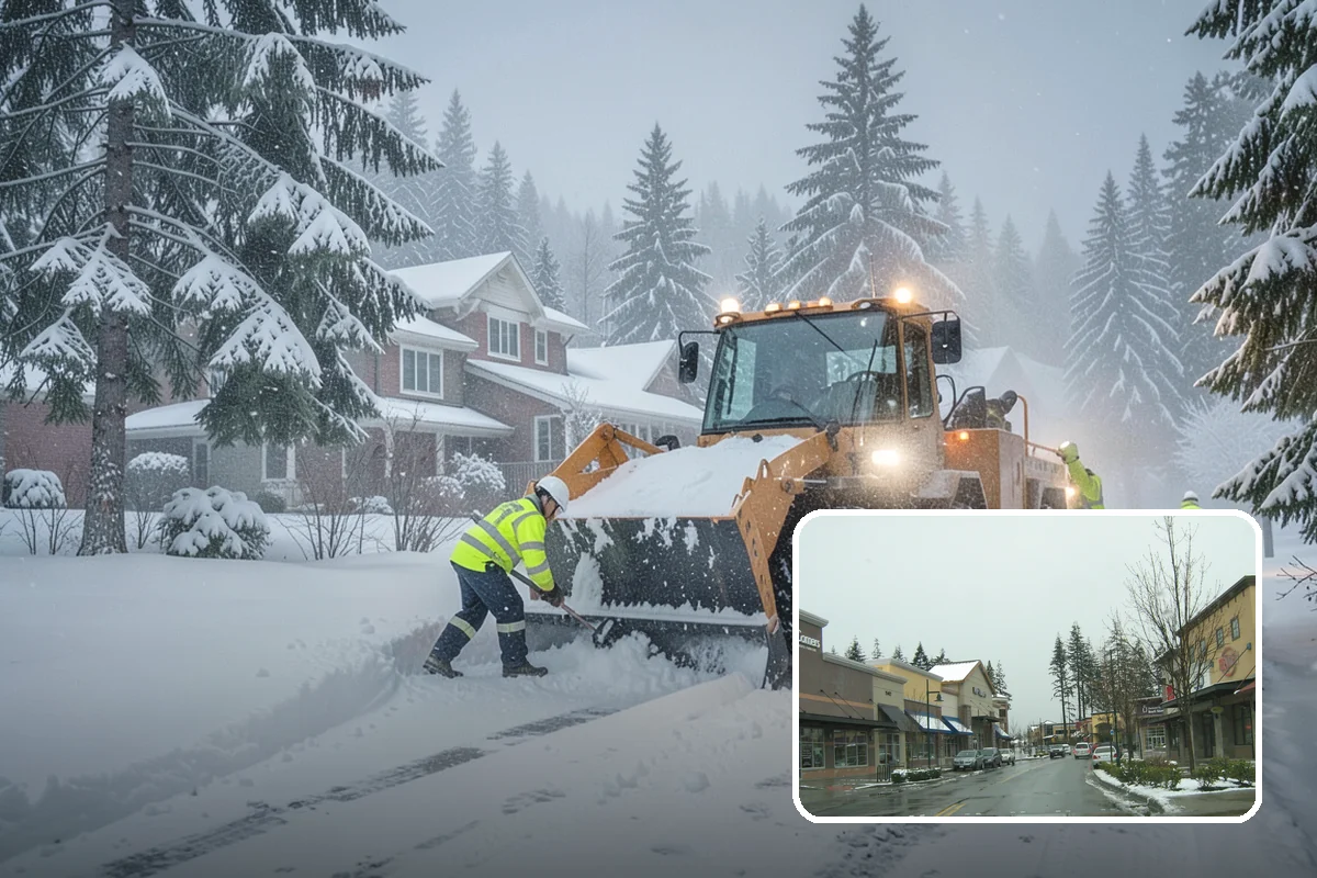 UTV Snow Plowing in Mill Creek, Snohomish County, WA - More pushing power than an ATV