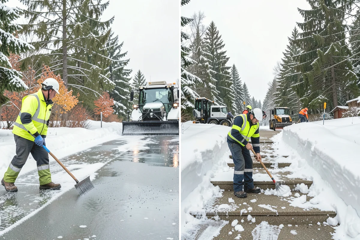 UTV Snow Plowing in Mill Creek, Snohomish County, WA - Assess the site's access points and snow volume