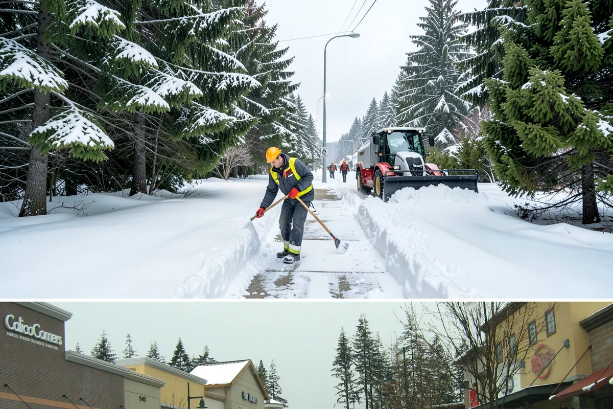 UTV Snow Plowing in Mill Creek, Snohomish County, WA - UTV plowing is in steady demand across the core snow months of December through February.