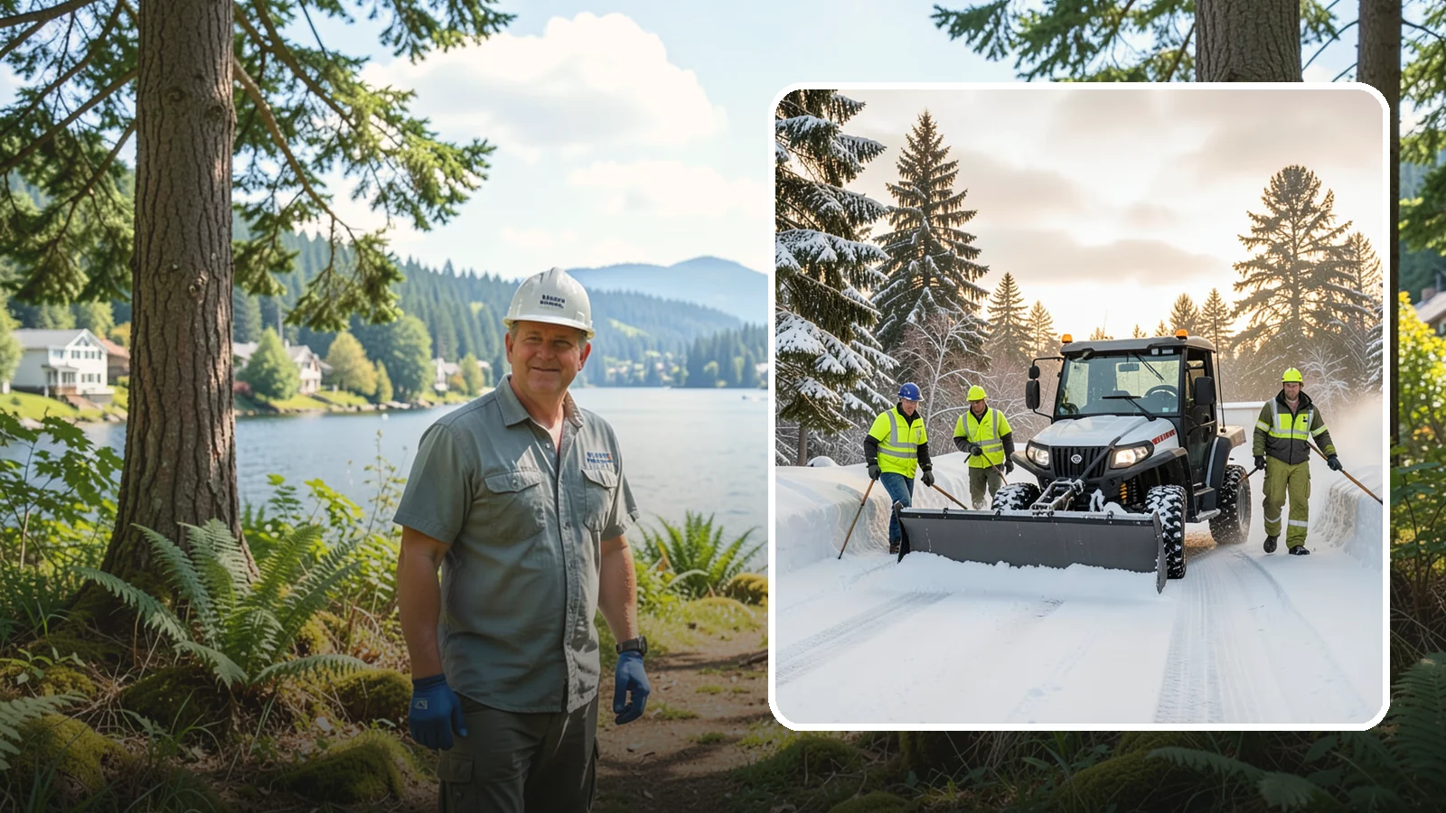 UTV Snow Plowing in Milton, King County, WA - Our UTV plow units combine maneuverability with more pushing power for medium-sized properties and complexes.