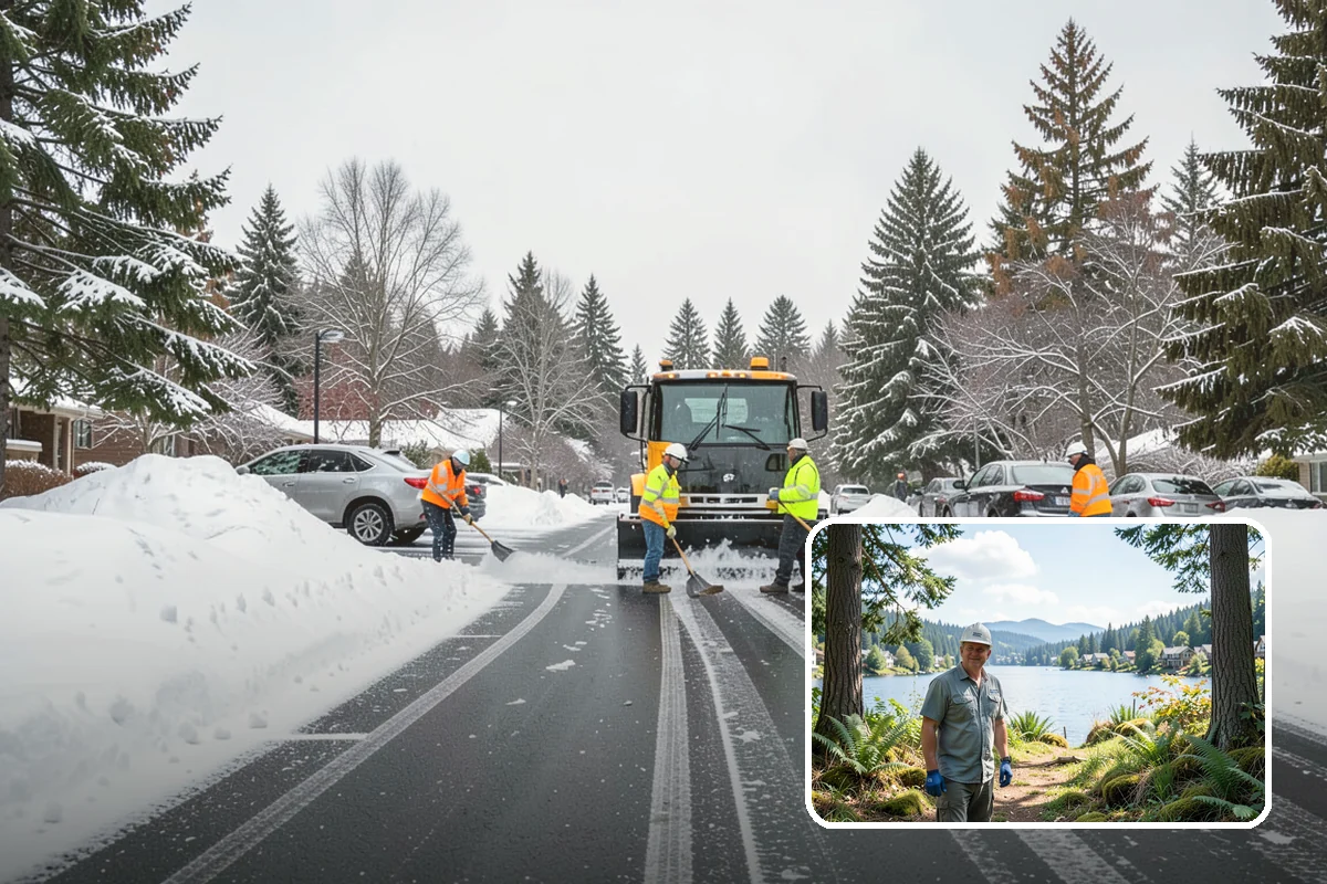 UTV Snow Plowing in Milton, King County, WA - More pushing power than an ATV