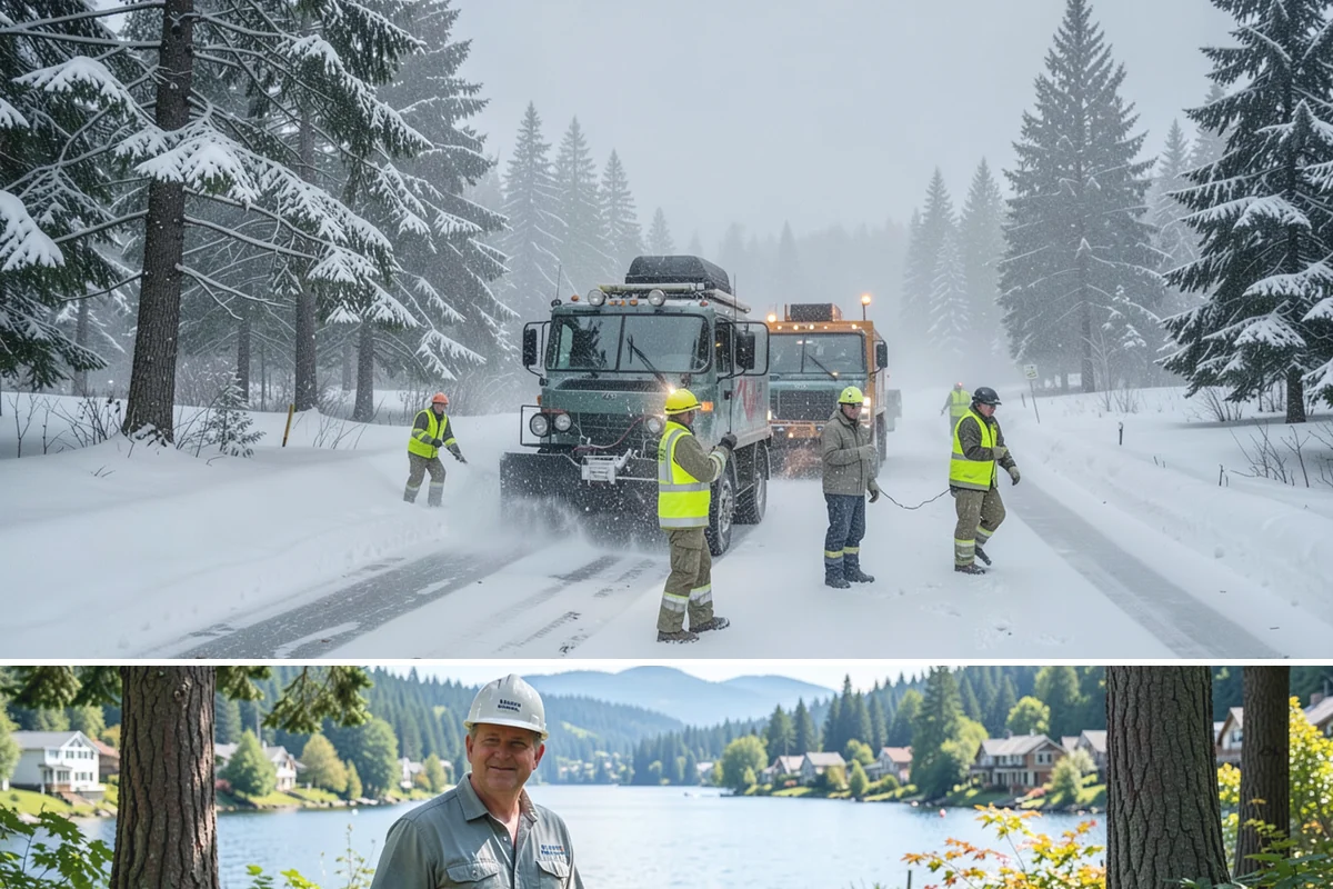 UTV Snow Plowing in Milton, King County, WA - UTV plowing is in steady demand across the core snow months of December through February.