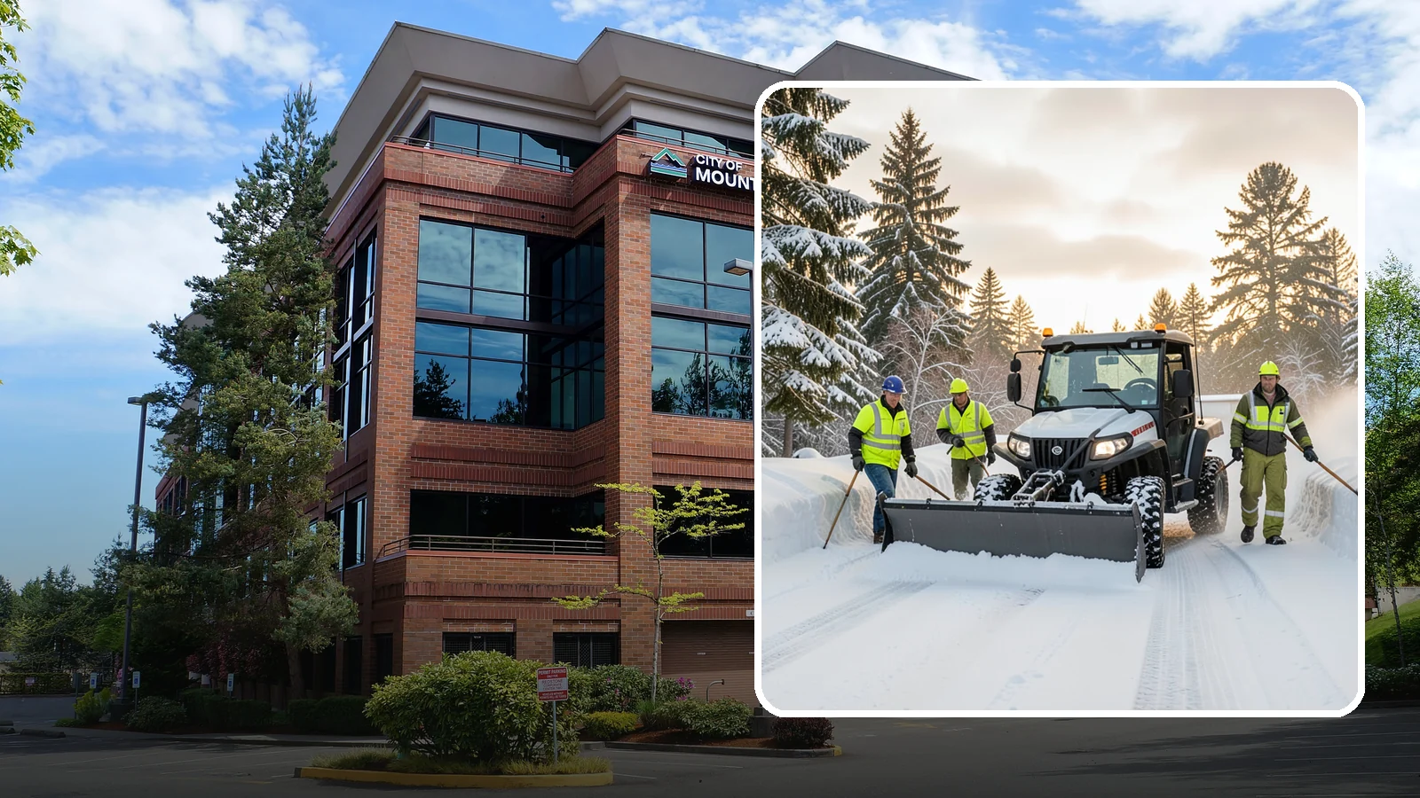 UTV Snow Plowing in Mountlake Terrace, Snohomish County, WA - Our UTV plow units combine maneuverability with more pushing power for medium-sized properties and complexes.